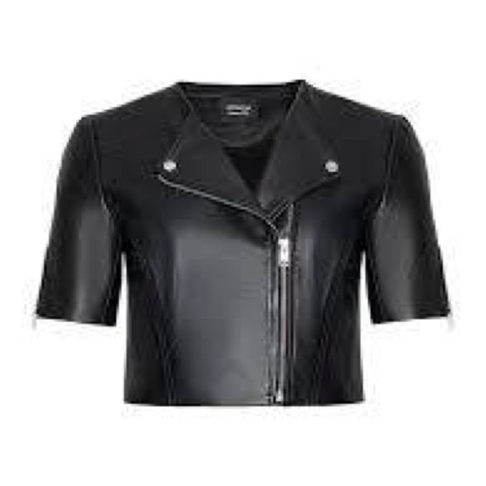 Lamarque KIRSI | CROPPED BIKER JACKET NWT sz S black